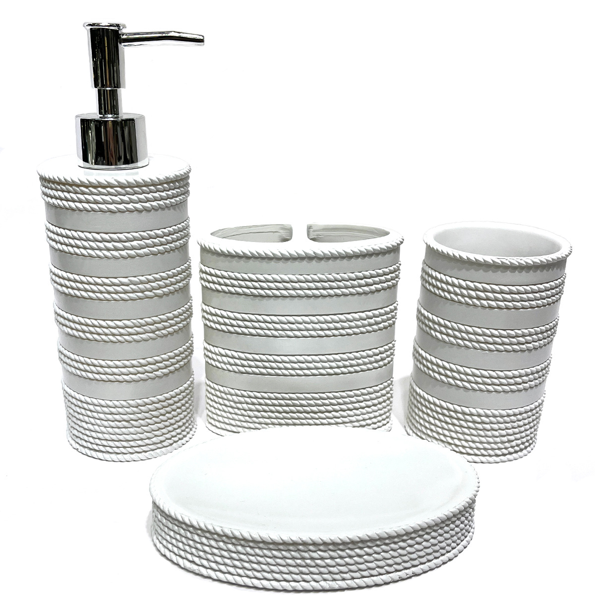 Set de baño de resina simple, artículos de baño, hotel de cuatro piezas, botella de desinfectante de manos, taza, jabón, decoración