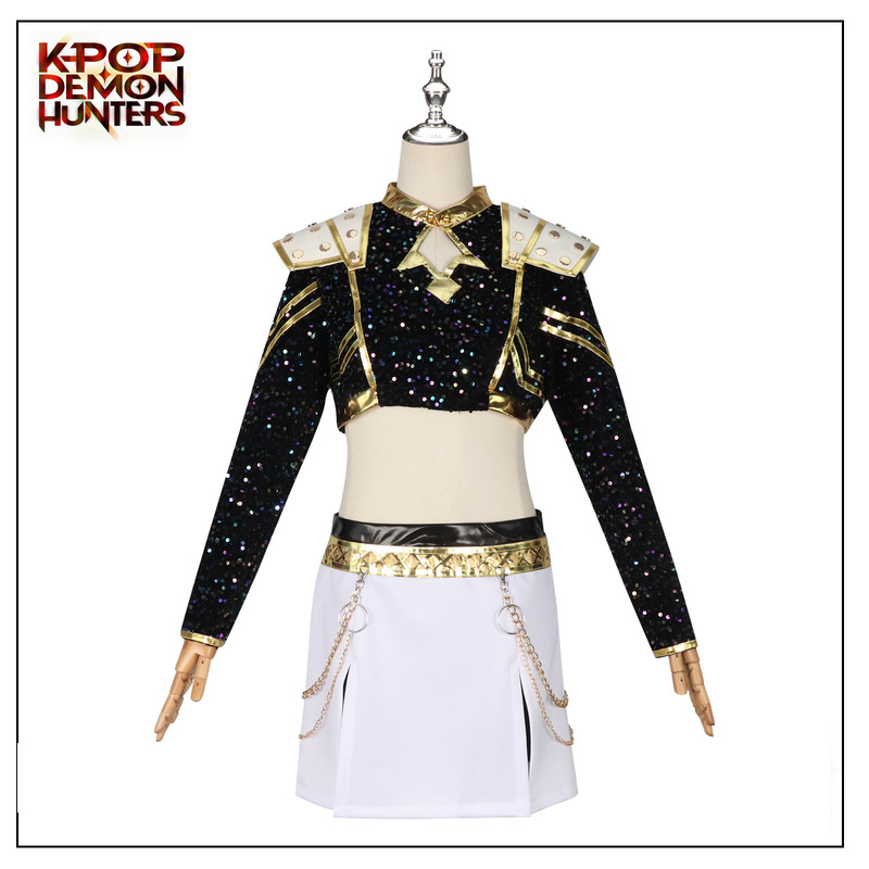 猎魔女团k-pop韩流黑金表演服cos鲁米佐依米拉电影同款演出服服装|undefined