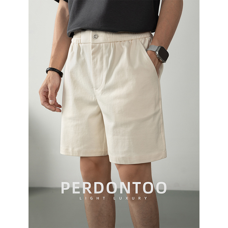 [Cooling Series] Breathable Cotton Lightweight Casual Pants Men's 2025 Summer Moisture-Absorbing Quick-Drying Elastic Waist Shorts