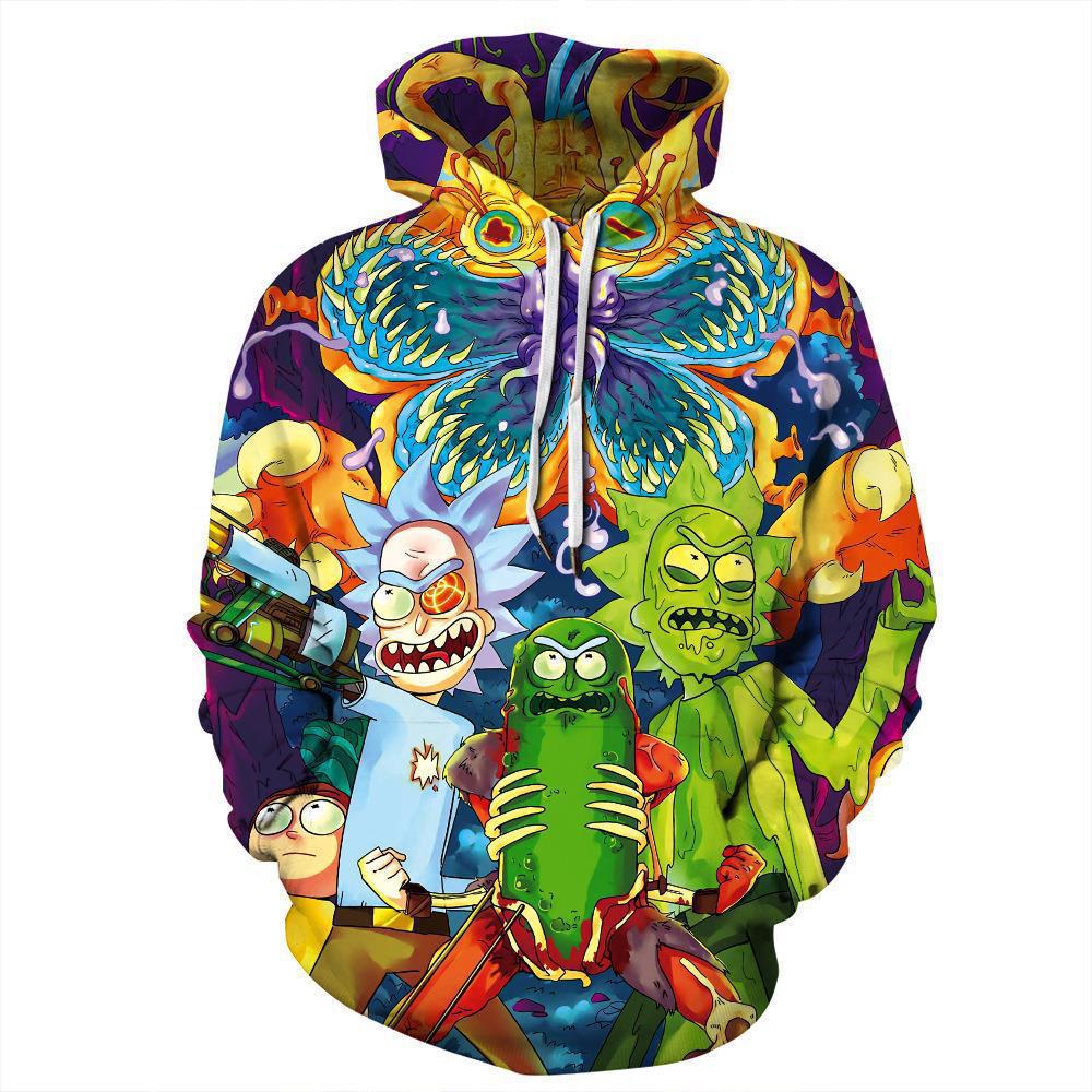 Sudadera con estampado digital 3D de otoño 2023 Nochebuena Scary Jack Pareja Cinturón suelto informal Recto_voghion.com