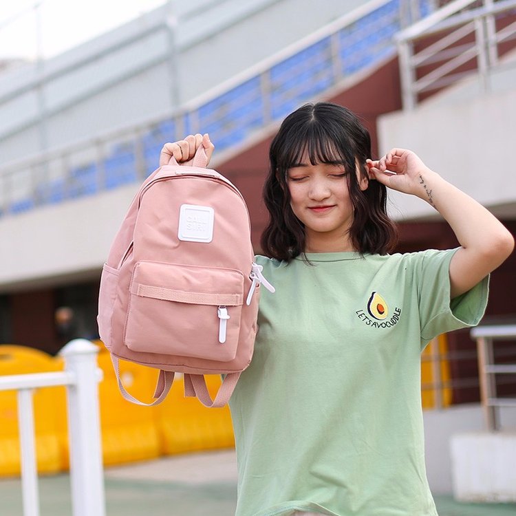 大中小号白标糖果色双肩包尼龙布