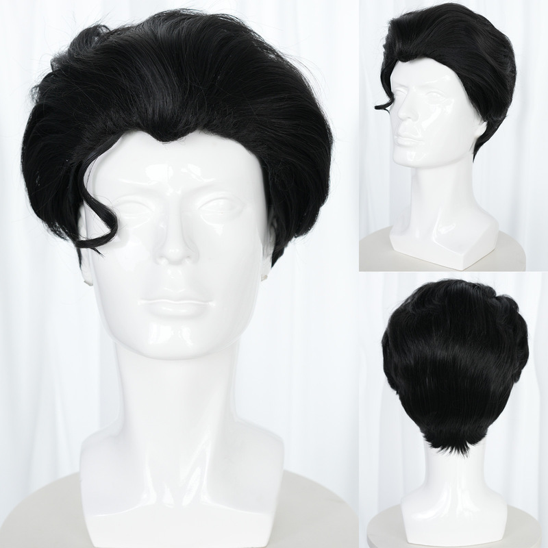 Superman Animation Third Edition Black Beauty Pointed Short Hair Cos Wig