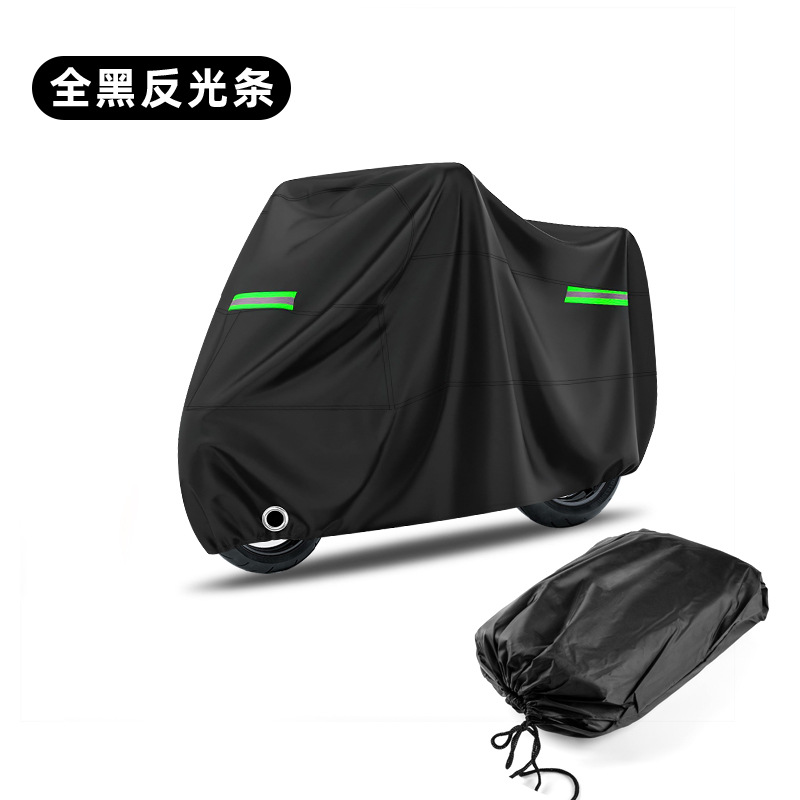 올 블랙 [녹색 반사 스트립]