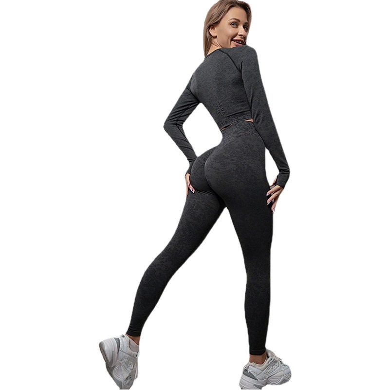 Conjunto deportivo térmico de fitness modelo 2025, pantalones de yoga de cintura alta con efecto push-up, para deporte