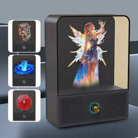 跨境新品3D全息可换动画显示高级桌搭立体声无线蓝牙音箱桌面音响