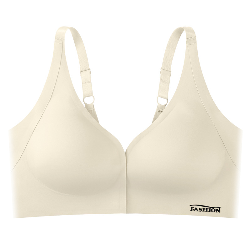 Seamless frente breasted látex belleza espalda ajustable hombro Correa Sujetador push up una pieza envuelto pecho chica ropa interior transfronteriza