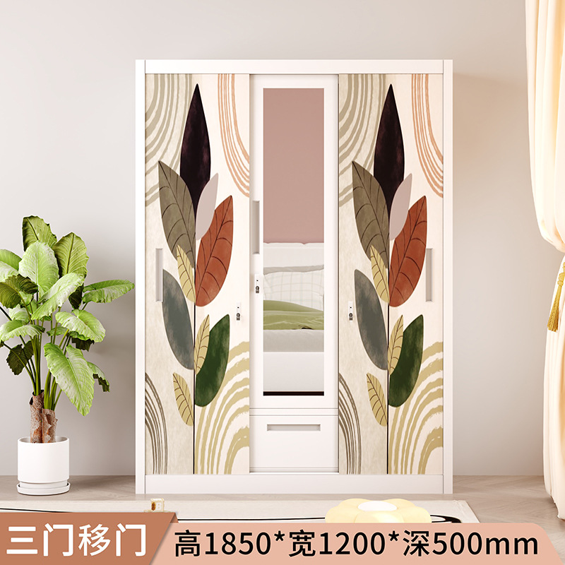 Asia oriental más vendido armario de impresión transfronterizo casillero para el hogar puerta corredera armario de almacenamiento de dormitorio para niños fábrica de comercio exterior image 22