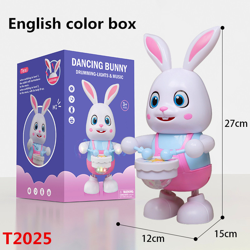 Juguetes de panda eléctricos transfronterizos con sonido luminoso, ejercicios de batería, juguetes de educación temprana para bebés de conejos