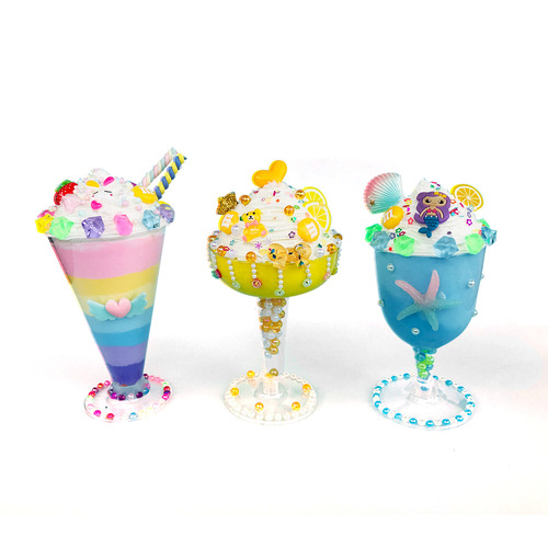 DIY Creative Children's Handmade Sweet Ice Cream Cream Cup Simulation Clay Crystal Juice Cup Material Pack