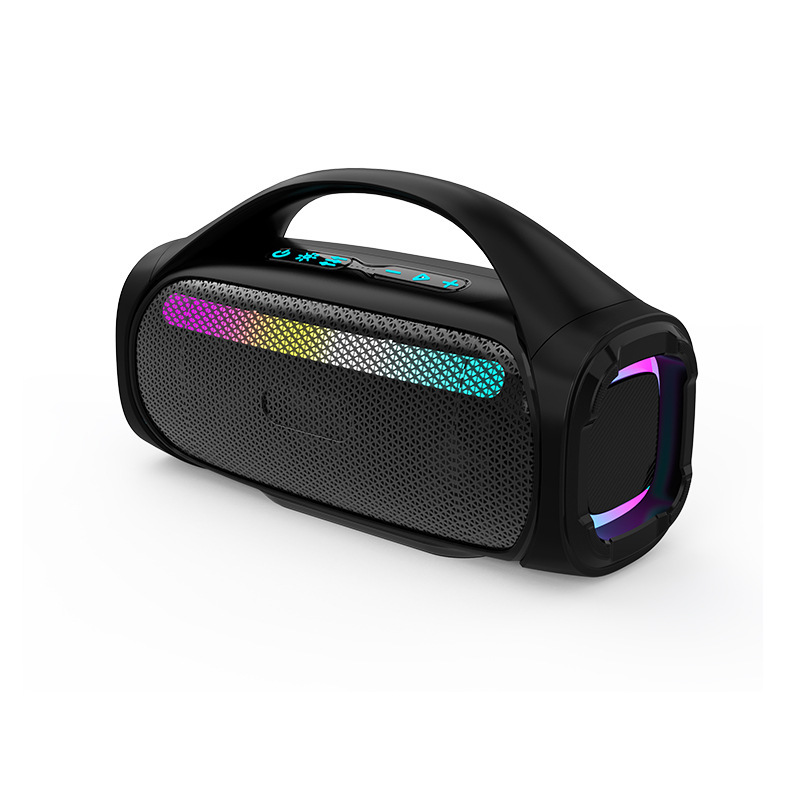 新品60Wハイパワーbluetoothオーディオrgbカラフルサブウーファワイヤレスバックショルダーポータブルアウトドアスピーカー|undefined