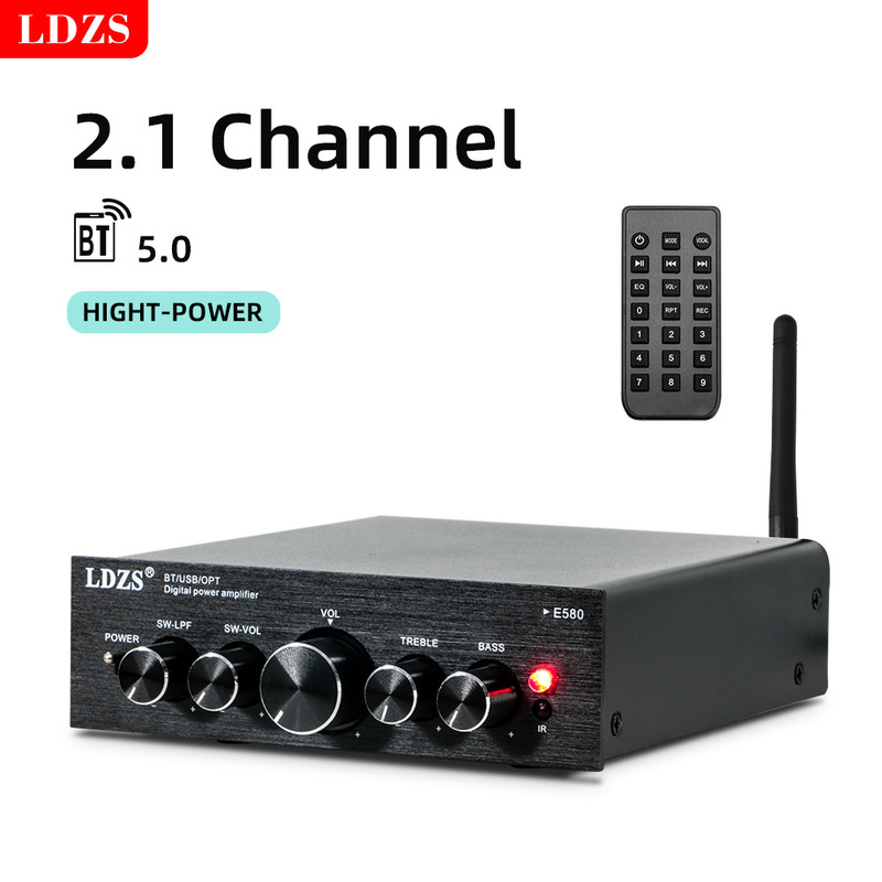 2.1-channel Bluetooth home digital amplifier HiFi stereo power amplifier TPA3116 with high and low tone control 2.1-channel Bluetooth home digital amplifier HiFi stereo power amplifier TPA3116 with high and low tone control