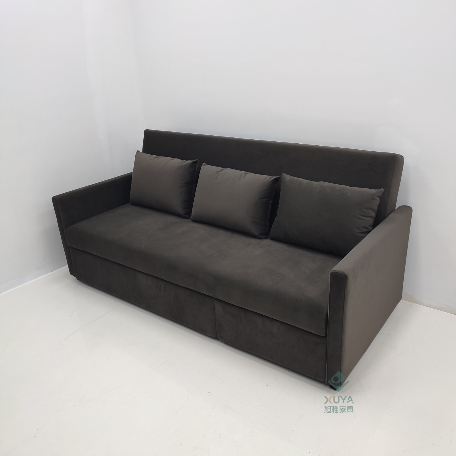 Sofá cama plegable de tres segundos, sofá cama de seda de seda de alta tecnología, sala de estar, apartamento plegable