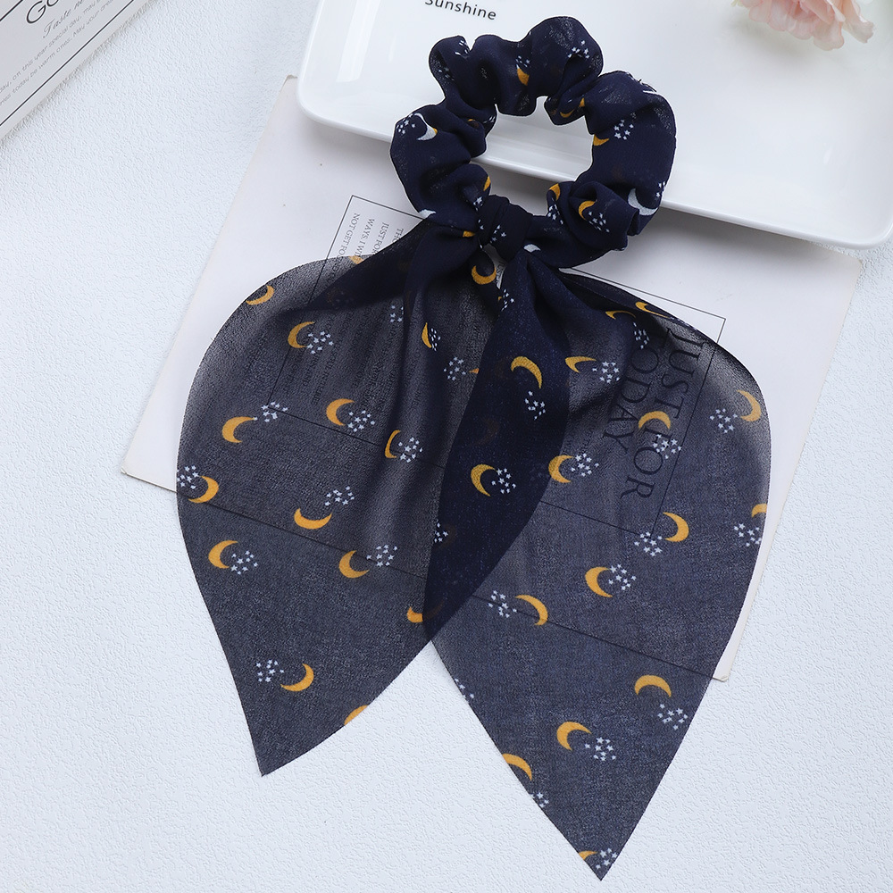 Korean summer moon silk scarf streamer hairbandpicture5