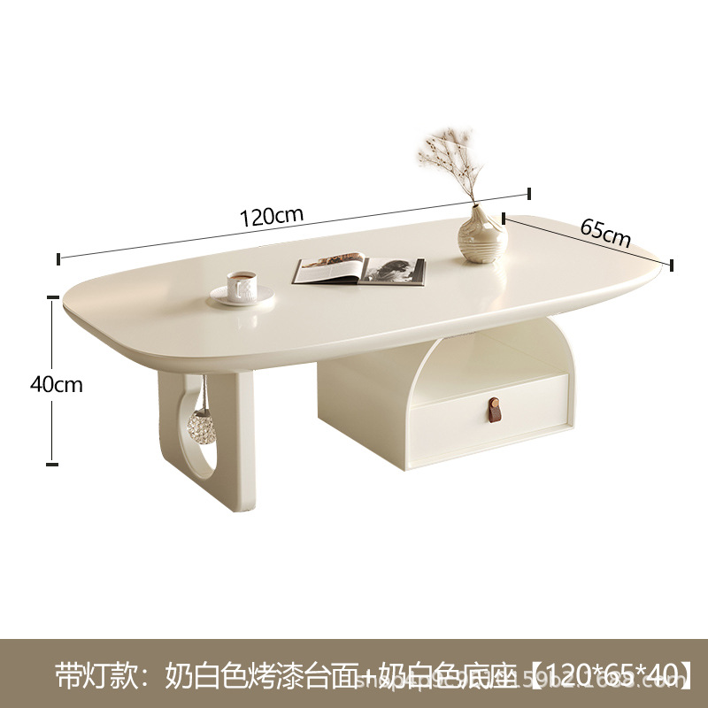 Italiano Medieval Silencioso Viento con lámpara mesa de té sala de estar minimalista pequeño tipo de lujo ligero de alto nivel de sensación de mesa de té creativa doméstica