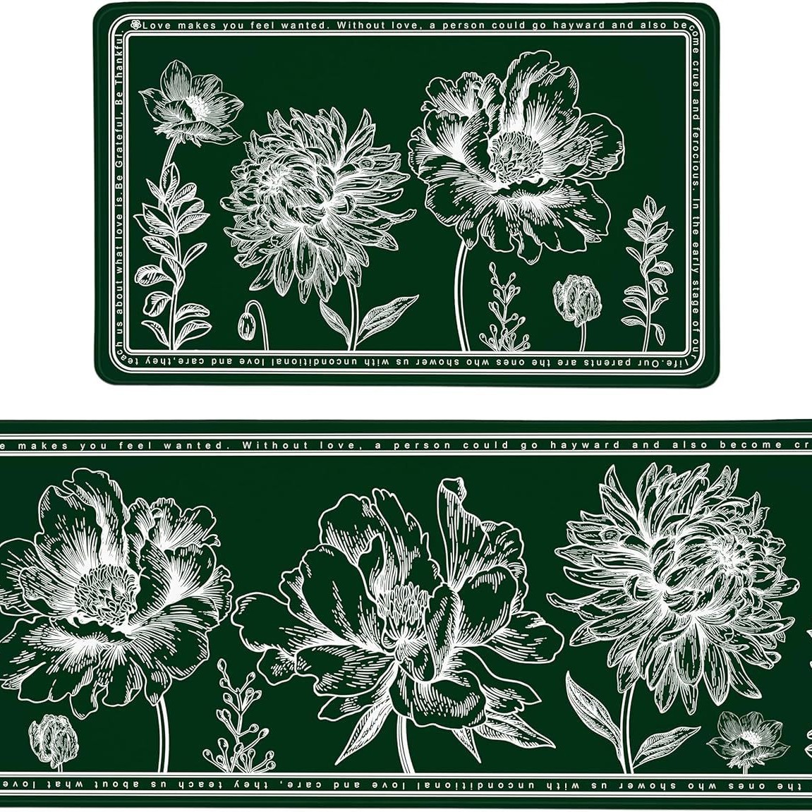 2024 Amazonas primavera y verano flor decoración de cocina girasol flor pequeña alfombra fresca alfombra absorbente del lavabo