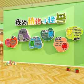 幼儿园墙面装饰环创主题心理管理冷静区角稳定情绪小怪兽布置儿童