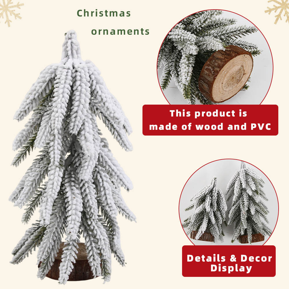 Transfronterizo PE mini árbol de Navidad escritorio micro paisaje decoración de árbol de Navidad decoración de ventanas de casa imitación cedro