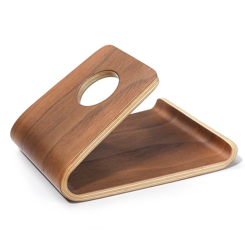 Soporte de teléfono móvil integrado de madera nogal color tableta soporte portátil simple escritorio perezoso soporte súper estable