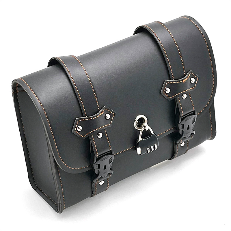 Fábrica directa bolsa de cuero motocicleta eléctrica con contraseña de bloqueo bolsa de cuero bolsa lateral bolsa trasera coche de batería