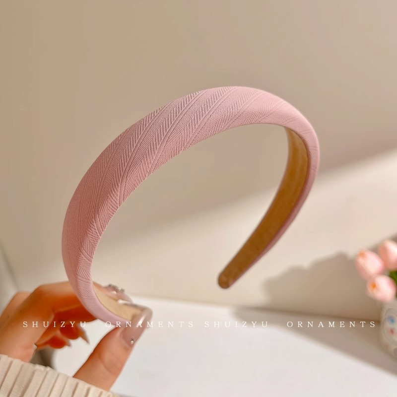 Diadema rosa para niñas 2025, nuevo accesorio para el cabello, diadema ancha para lavarse la cara, diadema de corona alta, accesorio para el cabello de celebridad de internet.