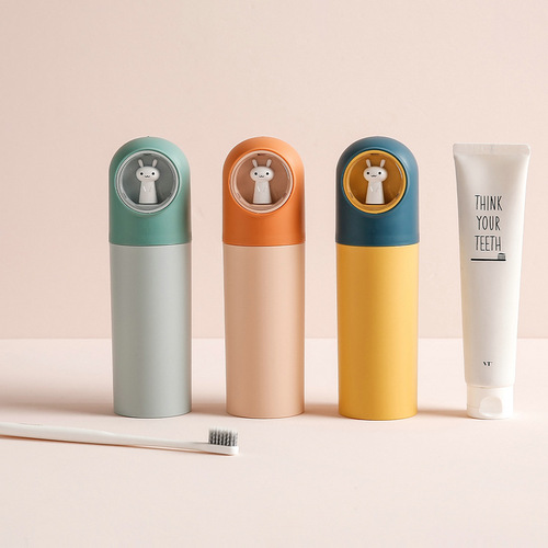 Portable Creative Tooth Box Travel Toothbrush Cup Mouthwash Cup Plastic Cup INS Little Rabbit Cute Toothbrush Cup Its