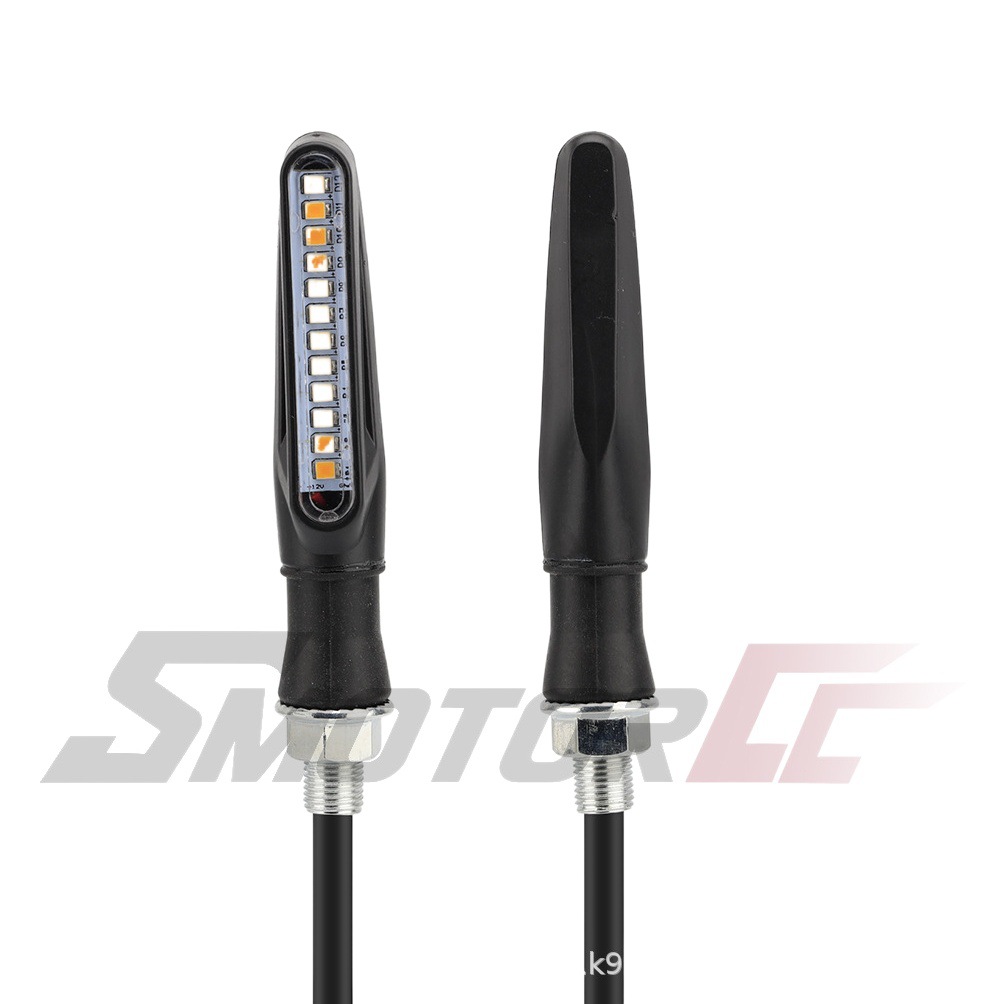 Luz direccional LED secuencial impermeable para motocicleta — luz de giro creativa de flujo dinámico 12V, estilo personalizado
