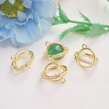14K��ɫ��ɫ �r�аٴ�΢��ʯ�Wҫ���������� diy����Ʒ���