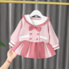 女童新款時髦套裝1春秋款公主童裝0-4歲網紅洋氣兒童兩件套裙代發
