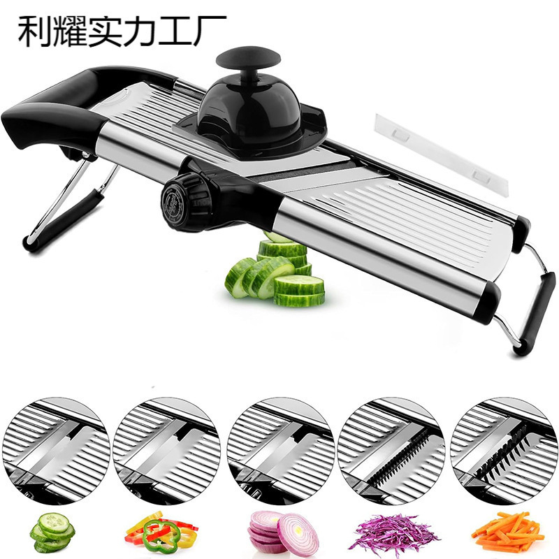 Cross-Border Multifunctional Stainless Steel Vegetable Cutter and Grater for Potatoes and Onions, with Hand Guard Cross-Border Multifunctional Stainless Steel Vegetable Cutter and Grater for Potatoes and Onions, with Hand Guard
