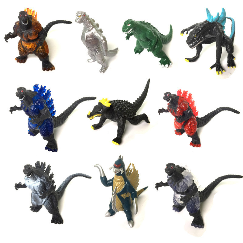 哥斯拉咸蛋超人怪兽擂台格斗对战版 全套10款恐龙怪兽玩具