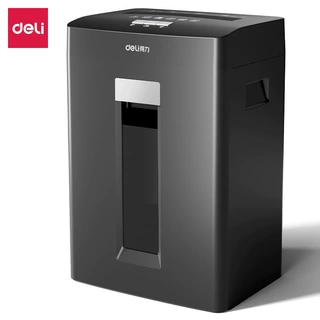 得力GA590碎纸机23L黑色德标5级高保密可带钉碎纸办公设备单次8张