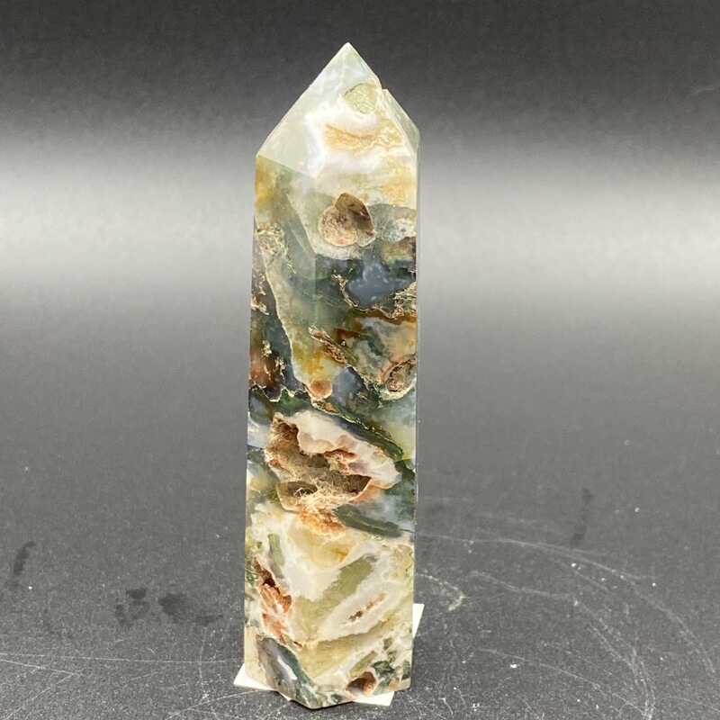 天然水草玛瑙柱子精品手工雕刻件桌面摆件手工雕刻件装饰 买一送一 图 2