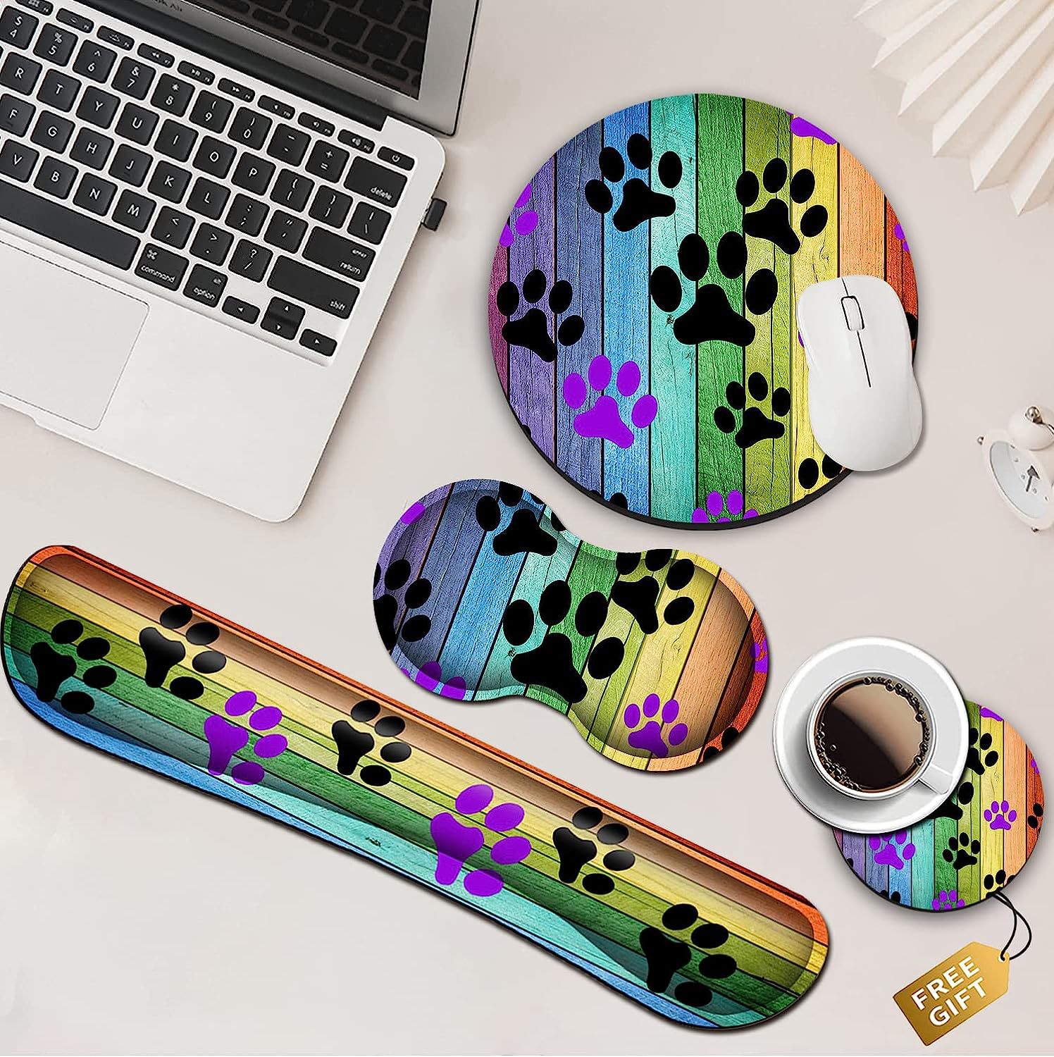 Alfombrilla de ratón al por mayor esponja inferior de goma almohadilla de muñeca almohadilla de teclado almohadilla de mano de Oficina de Dibujos Animados lindo