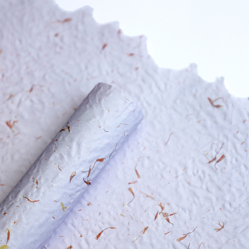 Huaxi mano rasgada pétalos de papel papel de embalaje de flores kraft ramo de flores diy florista regalo material de envoltura de flores image 12