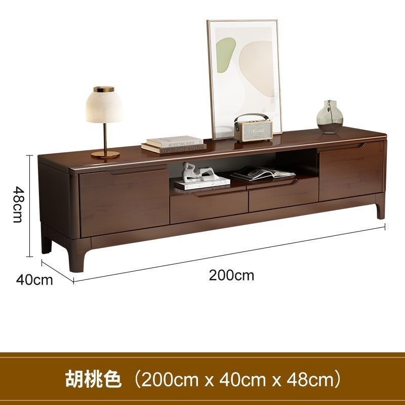All Solid Wood Tv Cabinet, Modern and Simple for Small Spaces, Available in Multiple Sizes 1.2/ 1.5m for Living Room and Bedroom, Floor Cabinet for Tv and Movies L^