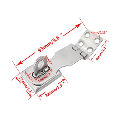 Square Porthole Aluminum Alloy Avtomobil ehtiyat hissələri - latch-6428-thin-buckle-can-be-rotated-304-stamping