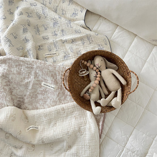 Ins Style Cross-border Amazon Pure Cotton Gauze Wrapping Towel Class A Double-layer Yarn Blanket Baby Nap Blanket Absorbent Bath Towel Blanket