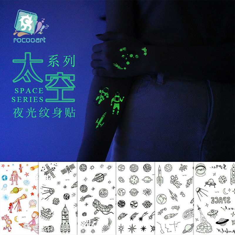 New Original Waterproof Luminous Tattoo Sticker Dream Space Cartoon Tattoo Temporary Tattoo New Original Waterproof Luminous Tattoo Sticker Dream Space Cartoon Tattoo Temporary Tattoo