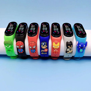 Factory wholesale cartoon doll M7LED electronic watch student luminous touch waterproof upgraded children's watch