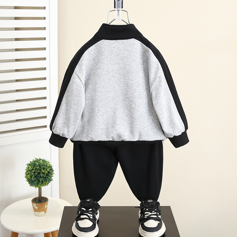 5971 Traje de suéter de otoño para niños a principios de otoño, ropa deportiva hermosa y de moda para niños de dos piezas