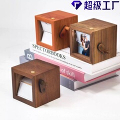新款音乐盒情侣母亲节发光手摇翻页书照片机纪念实用创意礼物跨境