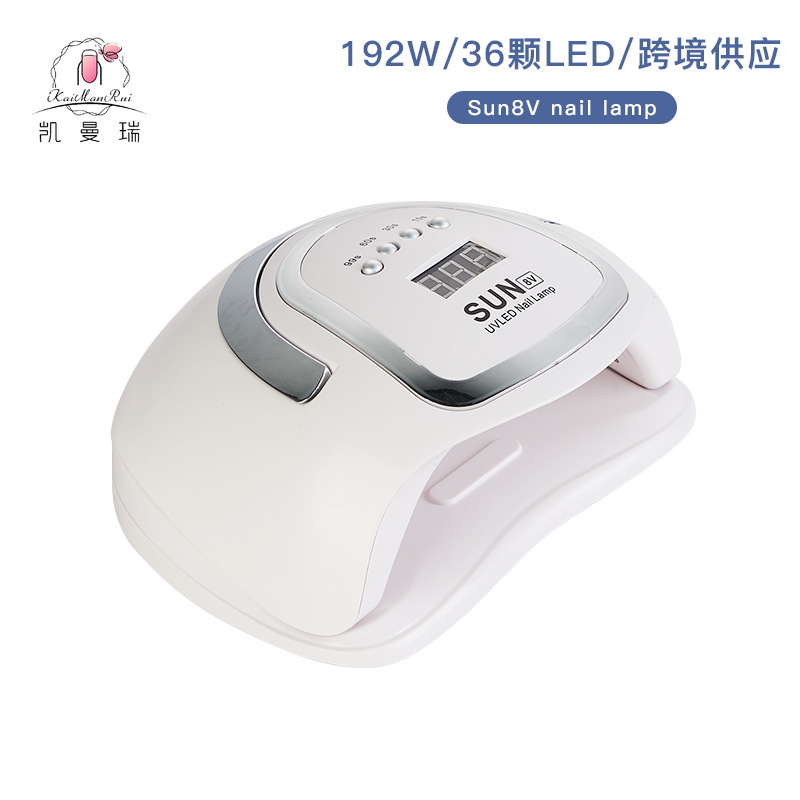 Lámpara de uñas transfronteriza 192W luz de fototerapia de alta potencia UVLED máquina de fototerapia de uñas lámpara de parrilla especial para tienda de uñas al por mayor