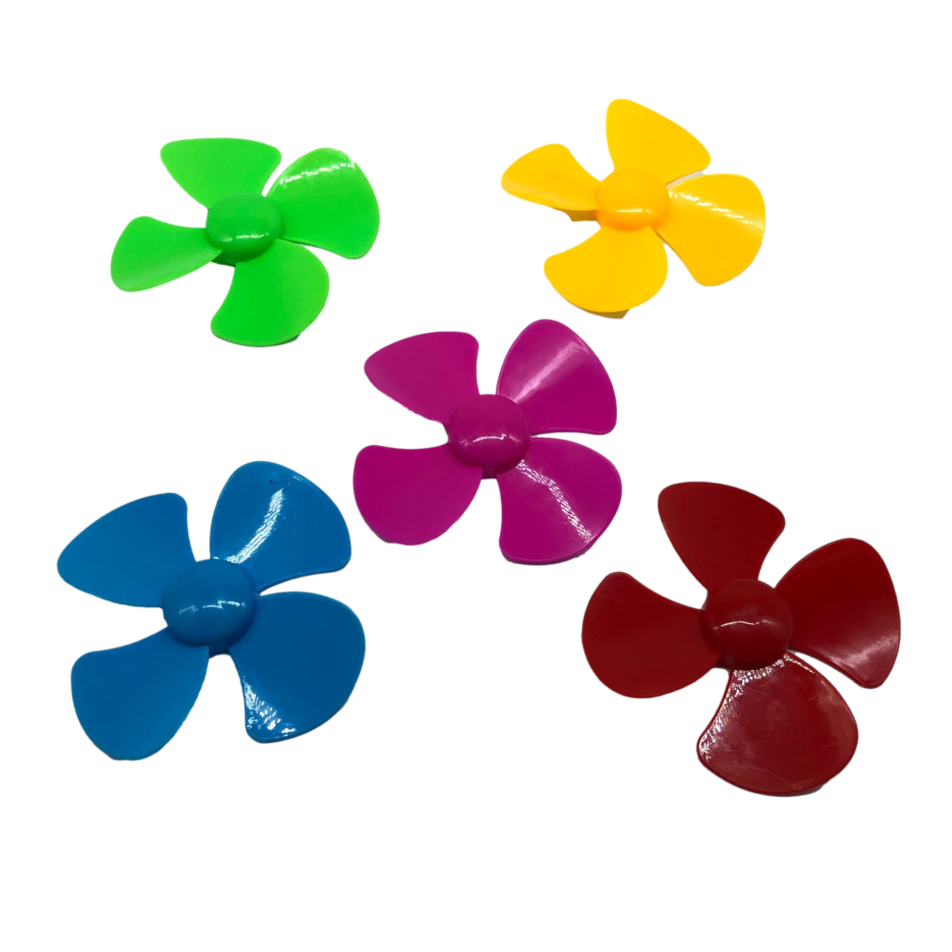 100mm四叶螺旋桨 模型桨 2mm孔 塑料桨 DIY科技制作 船桨风叶儿童