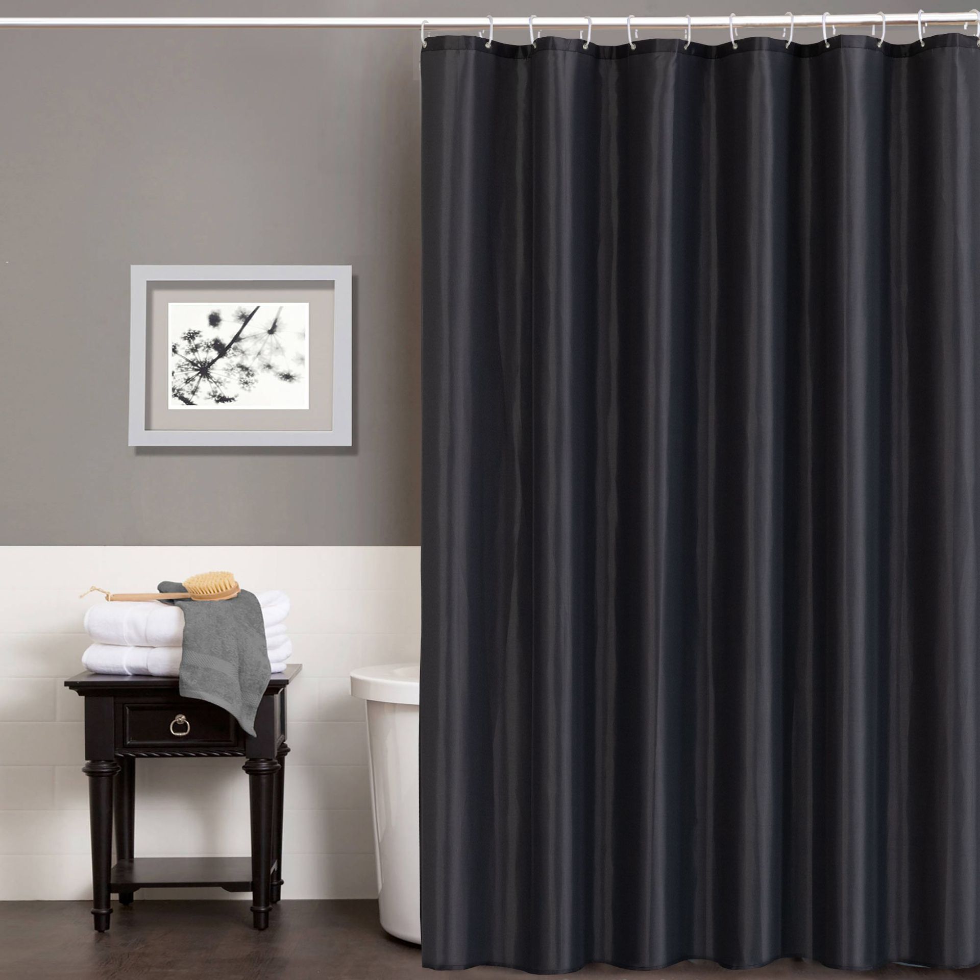 Dark Gray hotel waterproof shower curtain bathroom shower partition curtain shower curtain thickened mildew-proof hanging curtain cross-border bathroom curtain