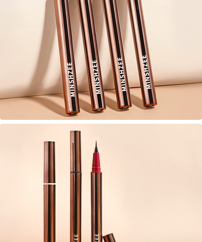 MINSHZEE Mingxi Zhi Flowing Color Eyeliner Pen, non-smudging, extremely fine, waterproof and long-lasting brown colored eyeliner liquid, cross-border undefined