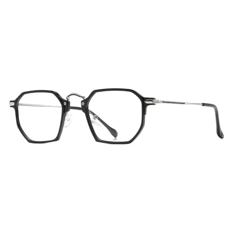 Spot nuevo marco de gafas para hombre, montura poligonal TR90 ultraligera TJ848, se puede equipar con gafas de miopía anti-luz azul para mujer