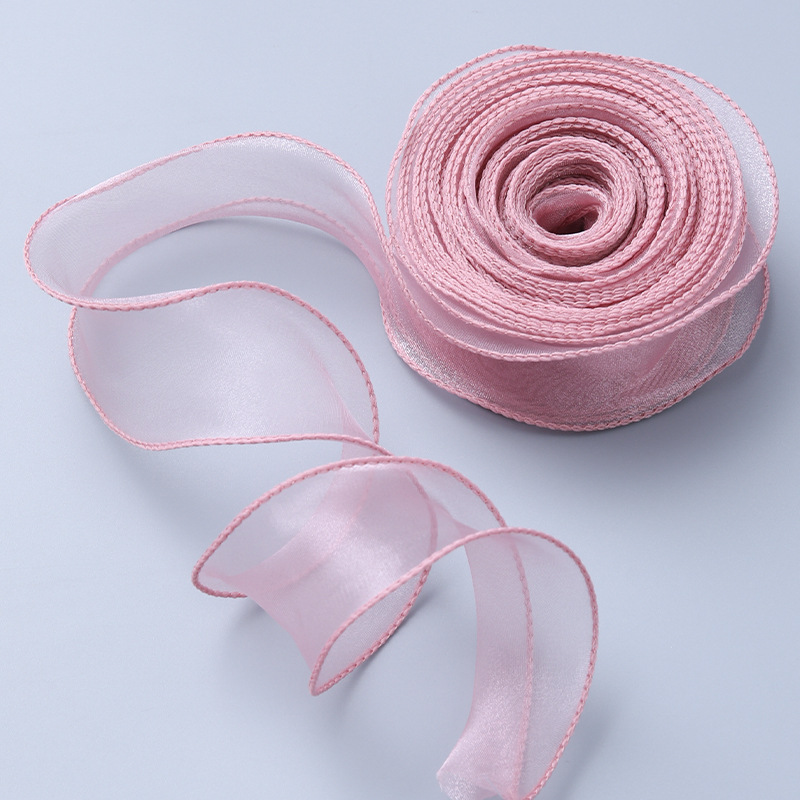 Cinta de embalaje de flores ramo de hilo mágico embalaje cinta de copia material de tienda de flores cinta al por mayor hilo de cola de pescado de color sólido