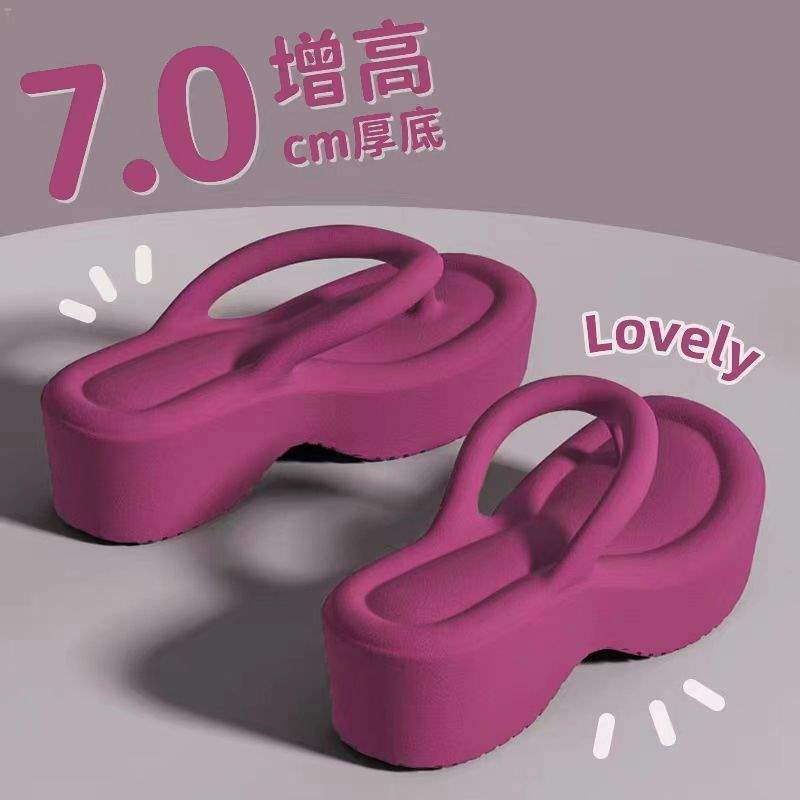 Zhao Lusi の女性用スリッパ、女性用トングトゥ プラットフォーム フリップフロップ、女性用夏用アウターウェア、ビーチ防水スリッパ、女性用|undefined