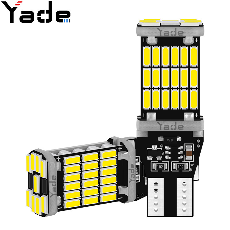 Car LED motorcycle small lamp width indicator flash T15 4014 45SMD highlight turn signal reversing lamp