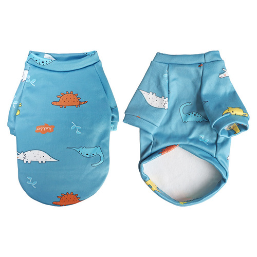 Pet supplies, dog clothes, fashionable thin velvet pet floral clothes, two-legged sweatshirts, dog clothing manufacturers wholesale